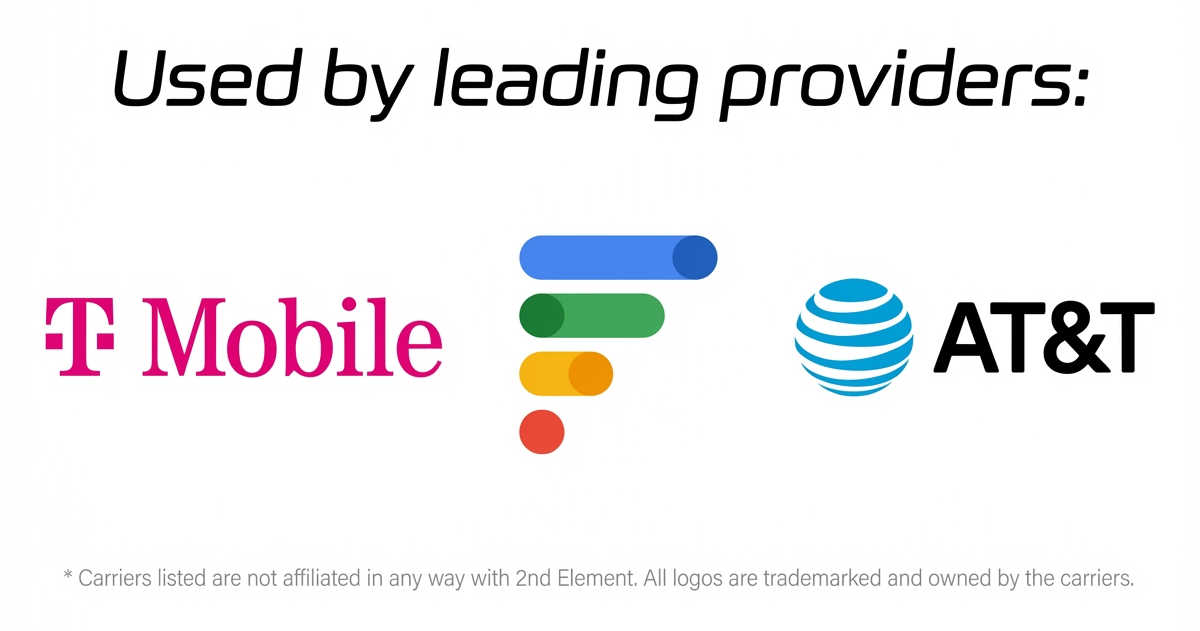 Used by leading providers: T-Mobile, Google Fi, and AT&T