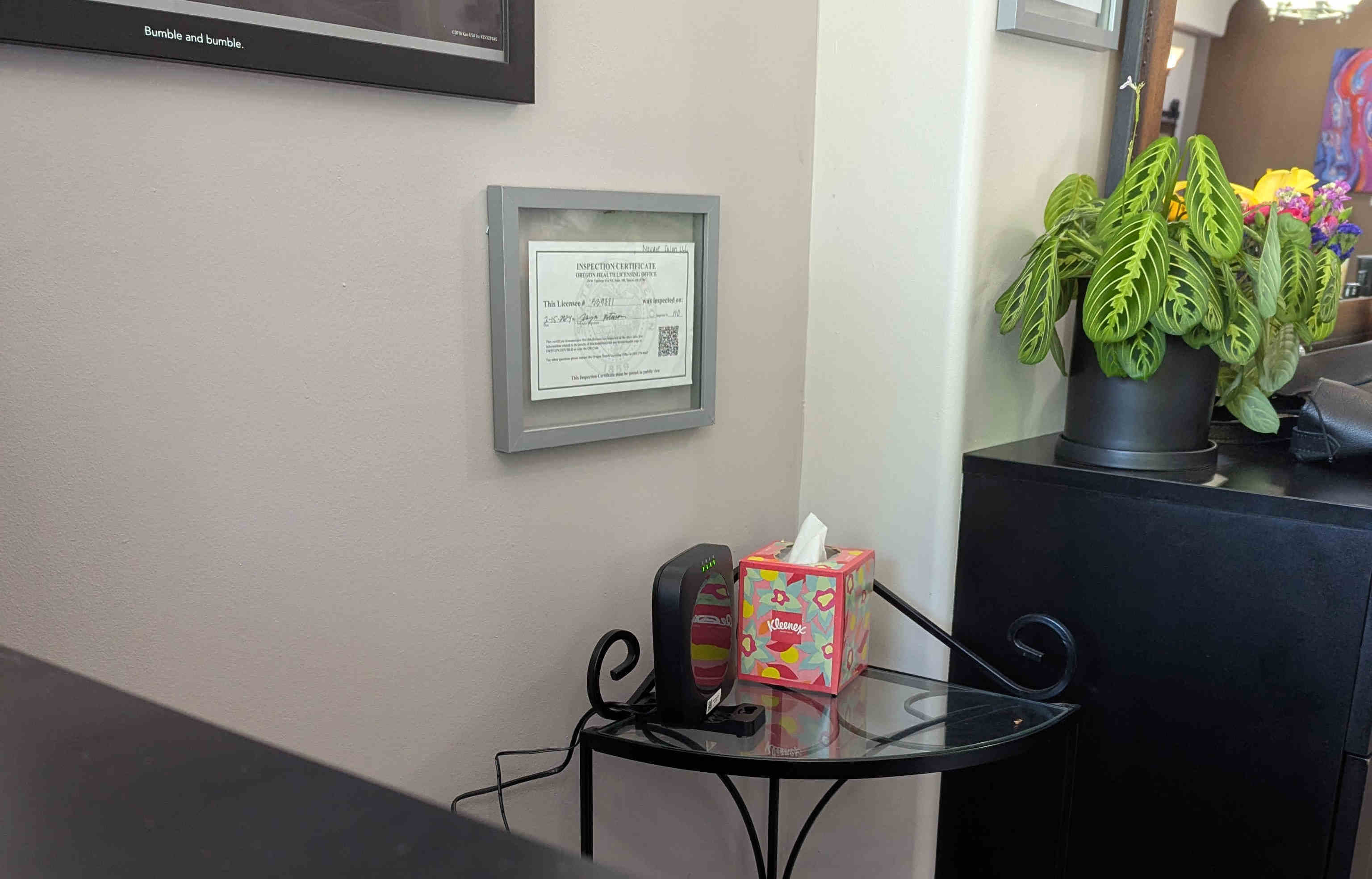 HERO IMAGE: Salon lobby install